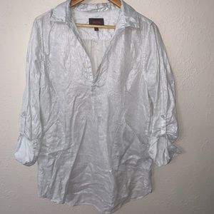 For Cynthia Silver Swim Coverup